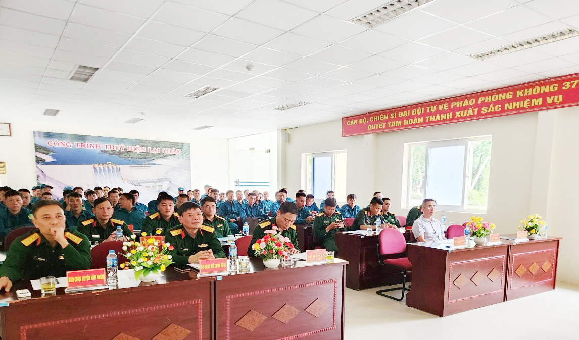 Khai mạc huấn luyện đại đội tự vệ pháo phòng không 37mm-1 Nhà máy thủy điện Lai Châu năm 2024