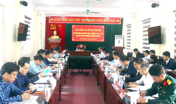 Đoàn kiểm tra số 1 (Tiểu ban Văn kiện Đại hội Đảng bộ tỉnh Lai Châu lần thứ XV, nhiệm kỳ 2025-2030) làm việc tại huyện Sìn Hồ