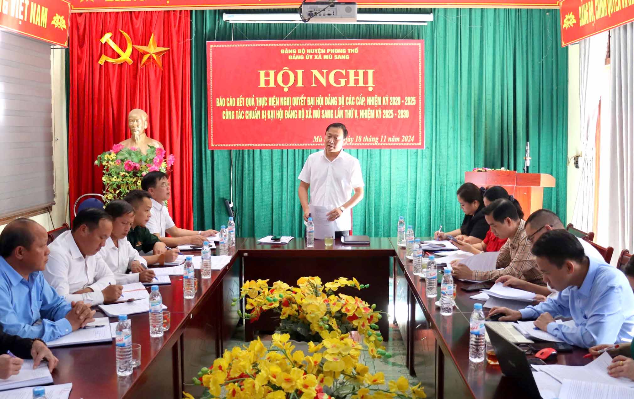 Kiểm tra công tác chuẩn bị Đại hội Đảng bộ các cấp nhiệm kỳ 2025-2030 tại xã Mù Sang
